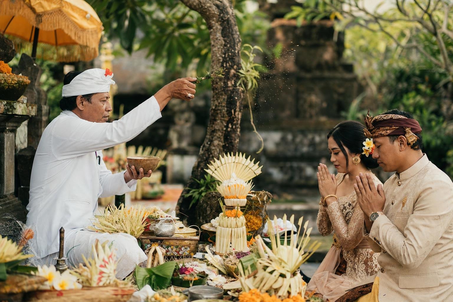 Mariage à Bali - blessing