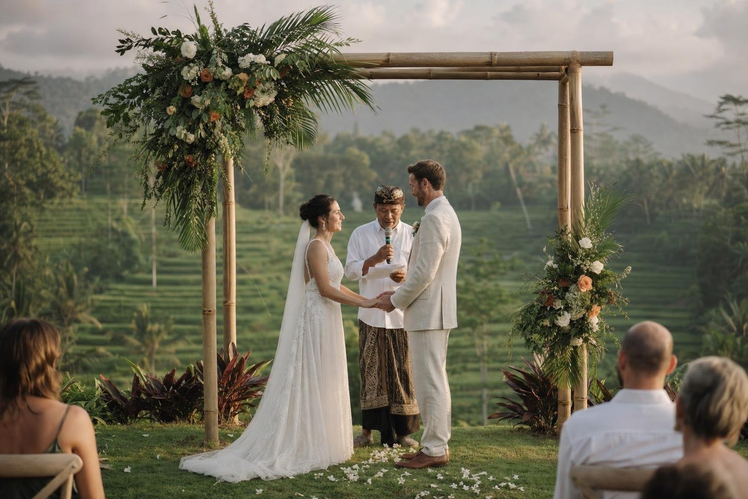 Mariage dans les rizières de Bali