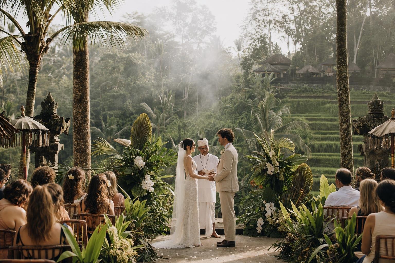 Mariage dans la jungle et les rizières d'Ubud