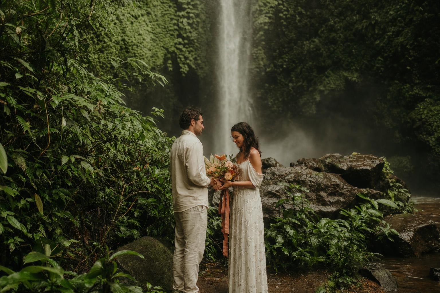 Mariage à Bali - waterfall